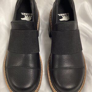 Sorel Womens Joan City Now Block Heel Loafer Pumps Black Size 5 (Previously Owne
